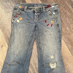 Free people size 30 embroidered jeans